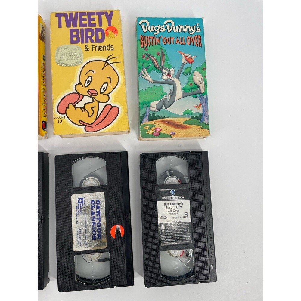 80s 90s Looney Tunes VHS Lot 4 Bugs Bunny Daffy Duck Tweety Warner Bros - Picture 5 of 13
